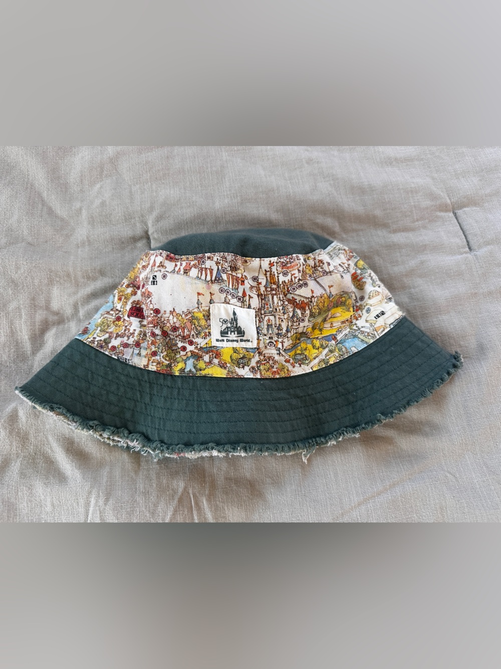 Disney WDW Reversible Bucket Hat - Vintage Map Print - 50th Vault collection